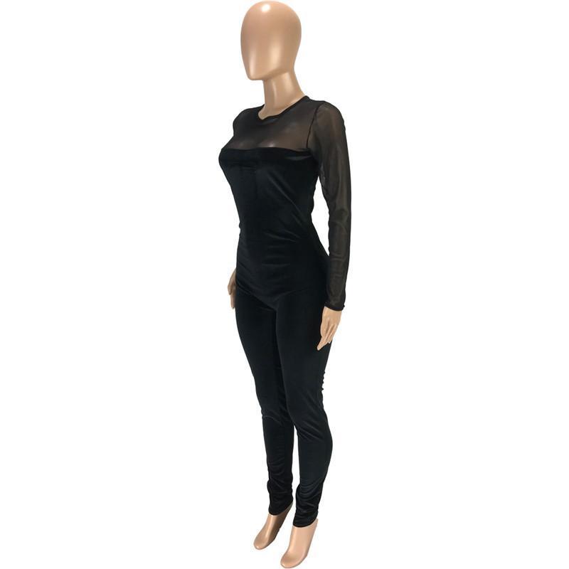 Ladies Jumpsuit Long Sleeve Designer Sexy Elegant Fashion Slim Fit Pullover Comfortable