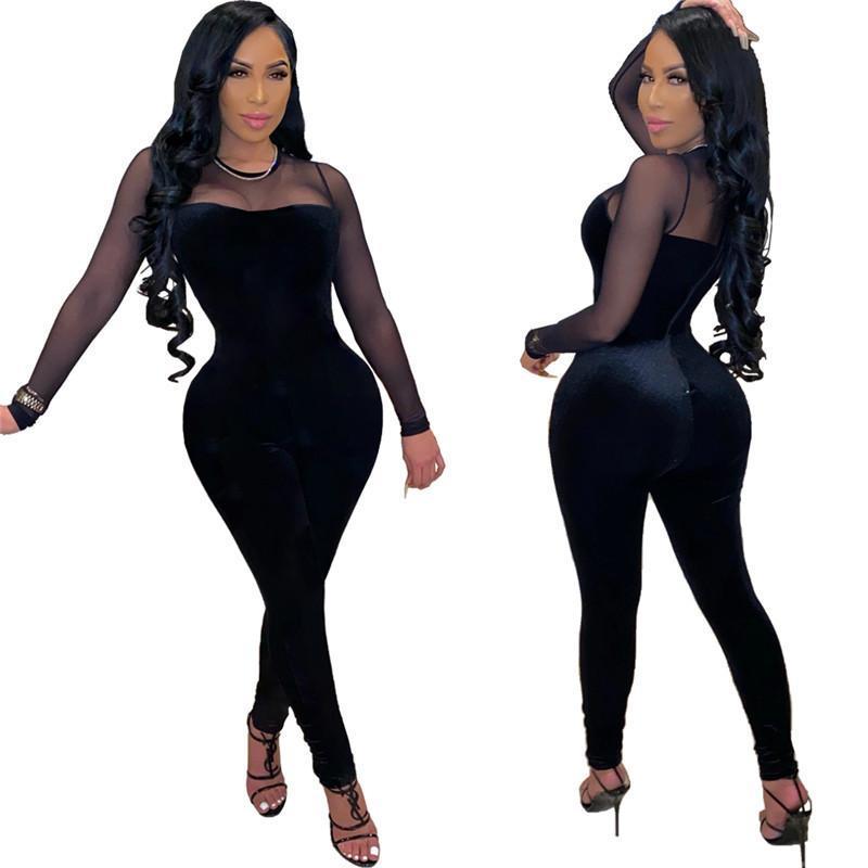 Ladies Jumpsuit Long Sleeve Designer Sexy Elegant Fashion Slim Fit Pullover Comfortable