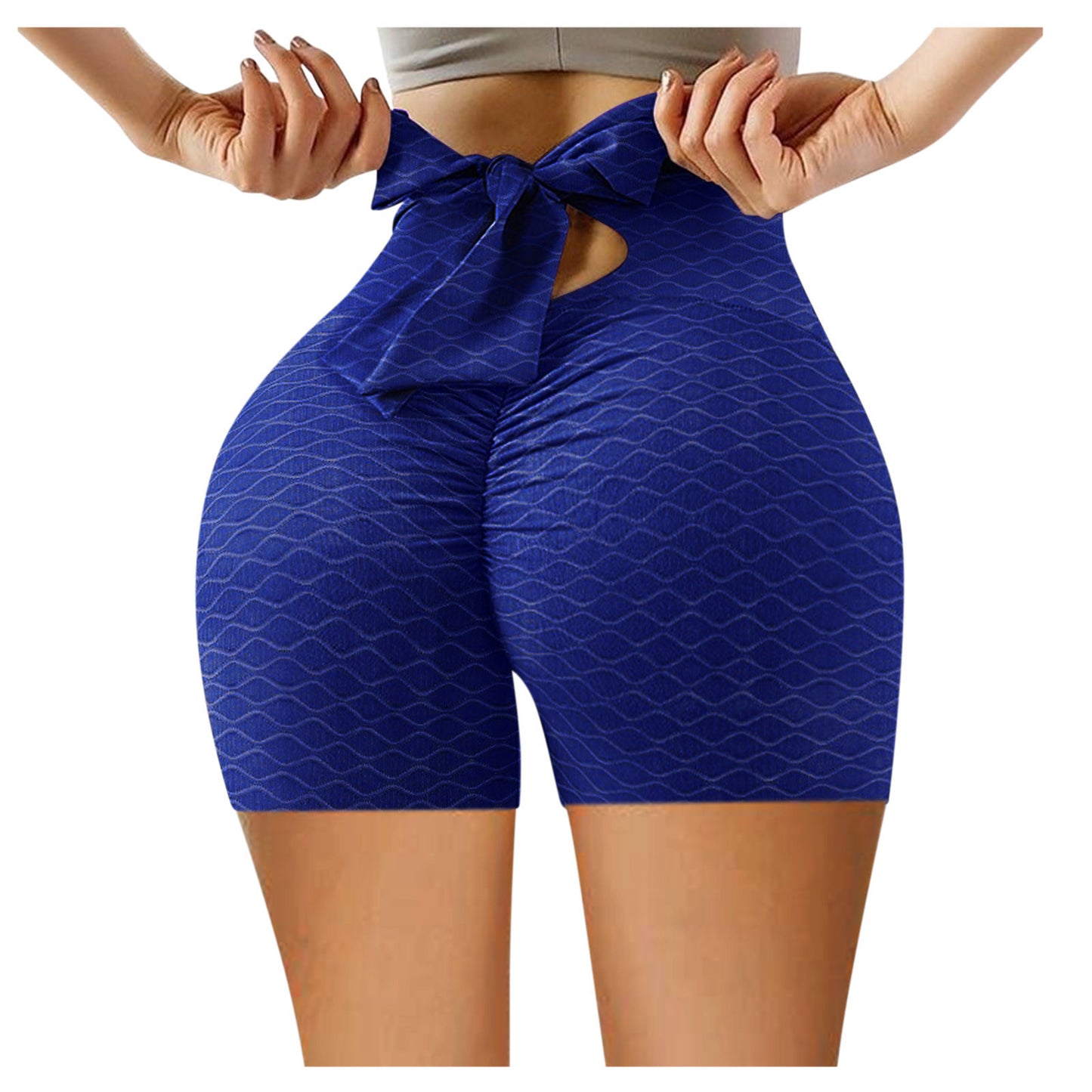 Women's High Waist Peach Hip Fitness Yoga Shorts
