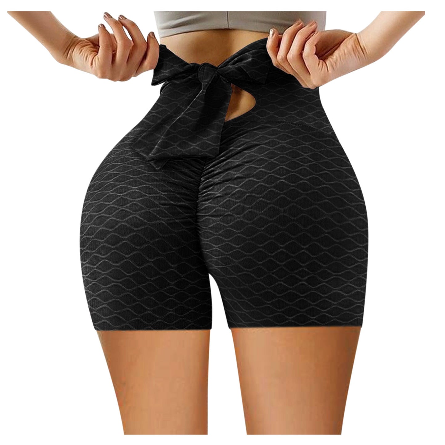 Women's High Waist Peach Hip Fitness Yoga Shorts