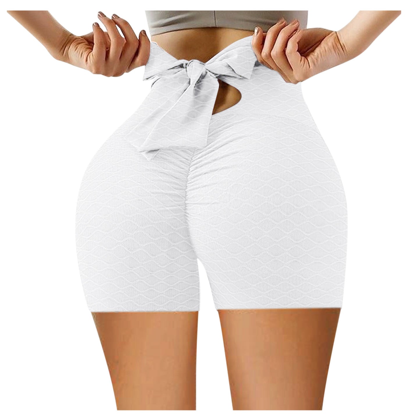 Women's High Waist Peach Hip Fitness Yoga Shorts
