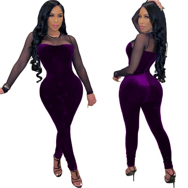 Ladies Jumpsuit Long Sleeve Designer Sexy Elegant Fashion Slim Fit Pullover Comfortable