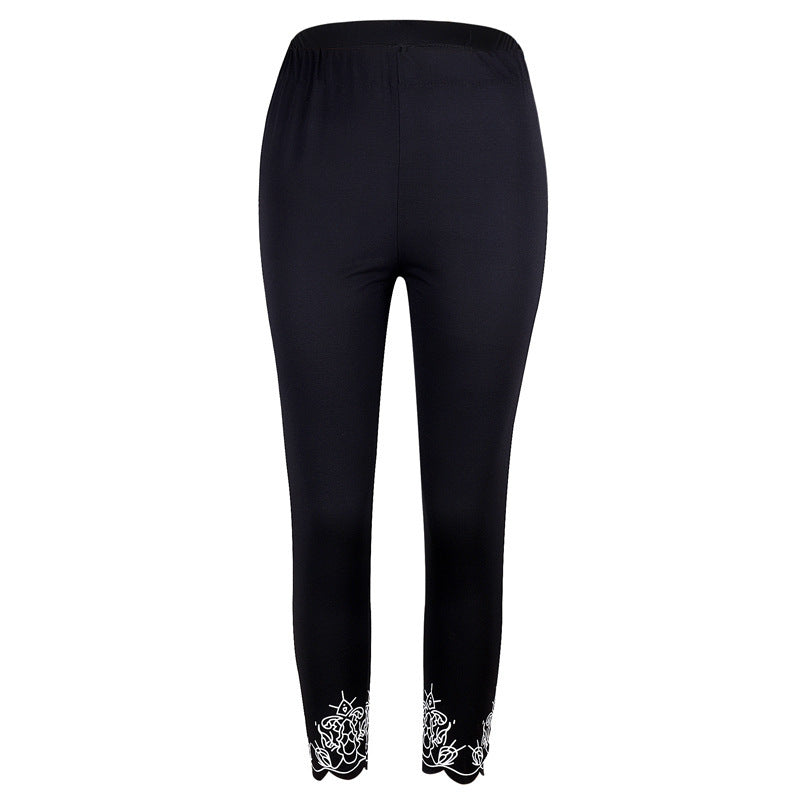Slim Slimming Printed Cropped Pants