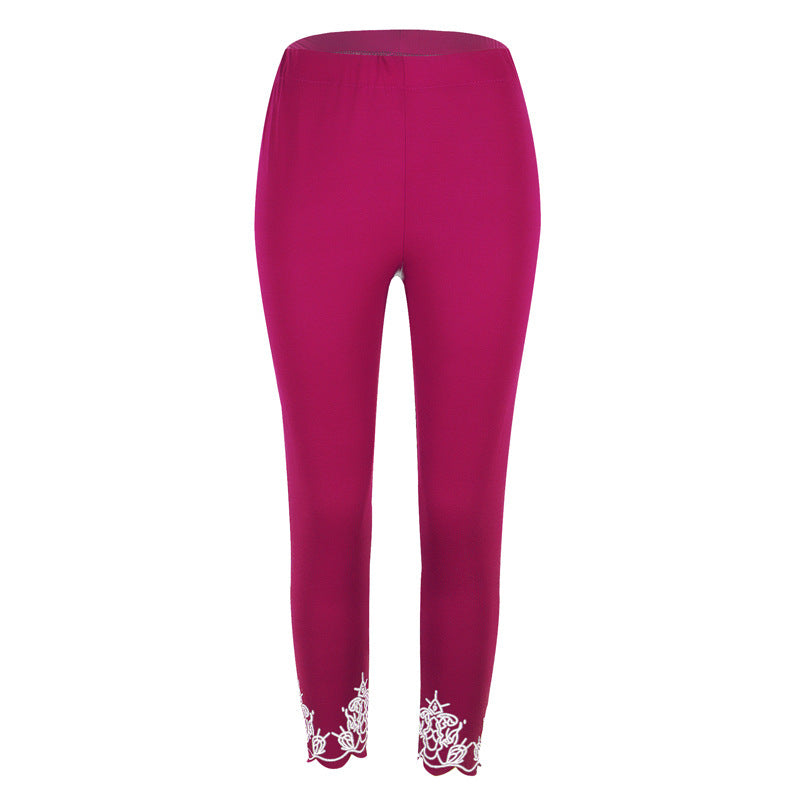 Slim Slimming Printed Cropped Pants