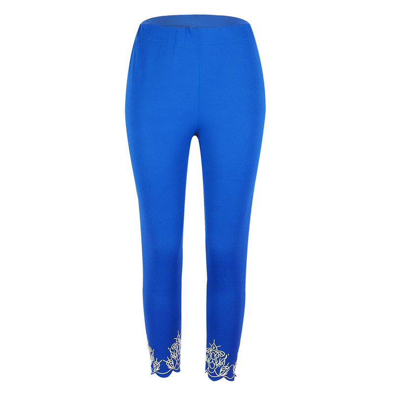 Slim Slimming Printed Cropped Pants