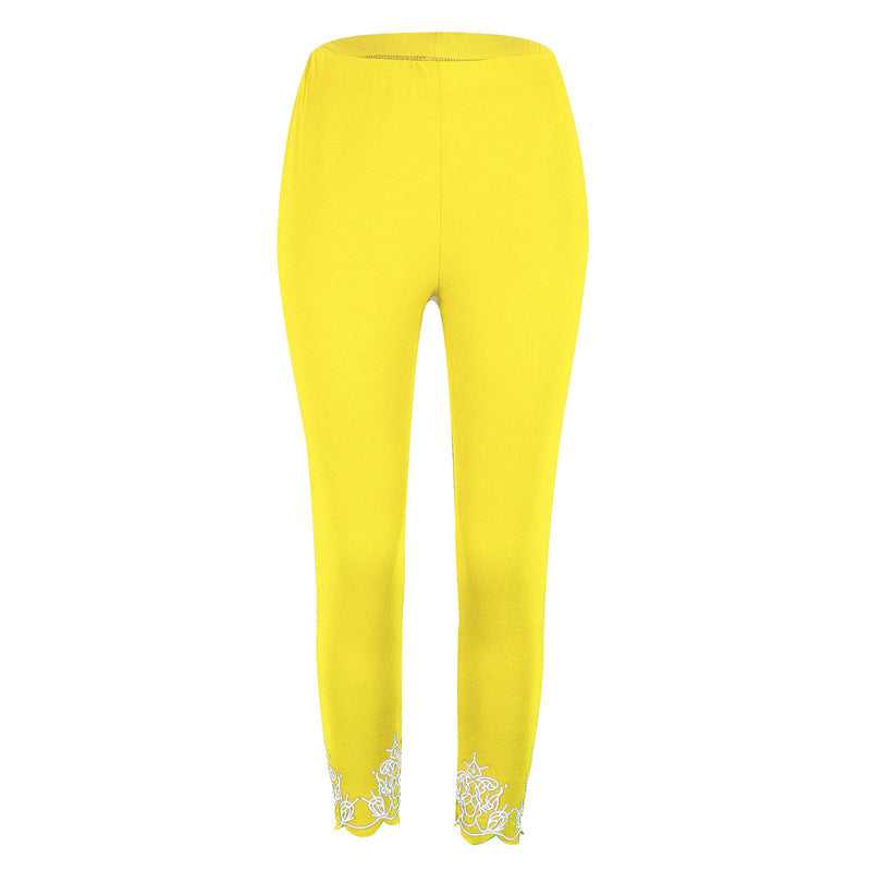 Slim Slimming Printed Cropped Pants