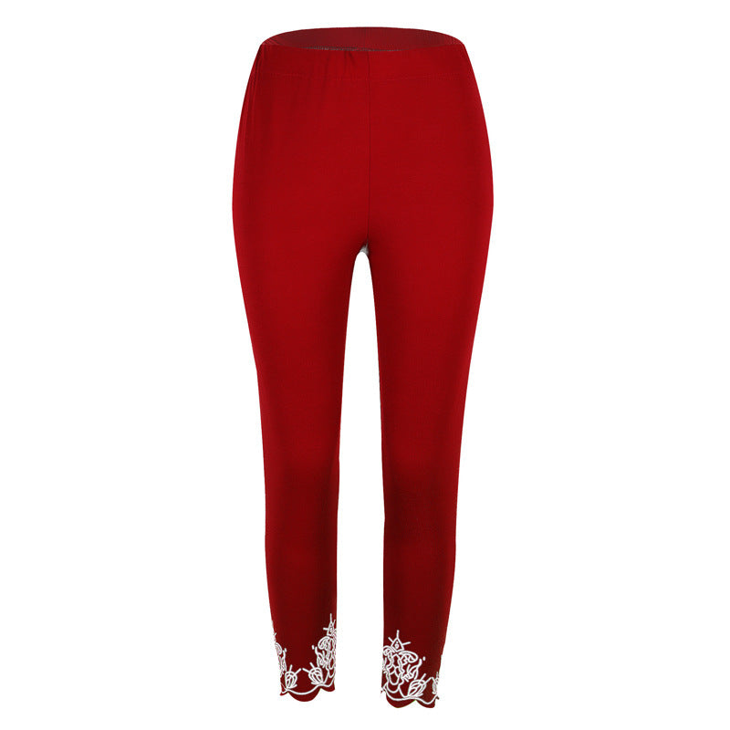 Slim Slimming Printed Cropped Pants