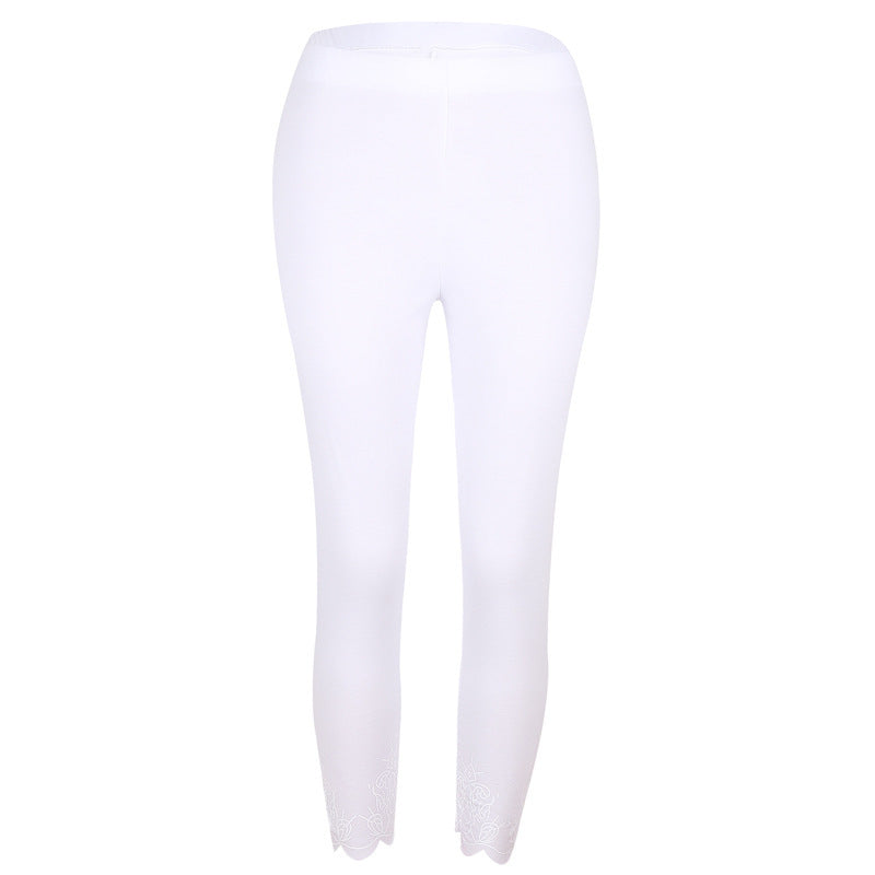 Slim Slimming Printed Cropped Pants