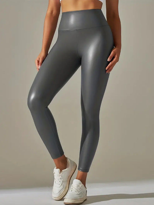 Leather Thin Velvet Outdoor Casual Leggings