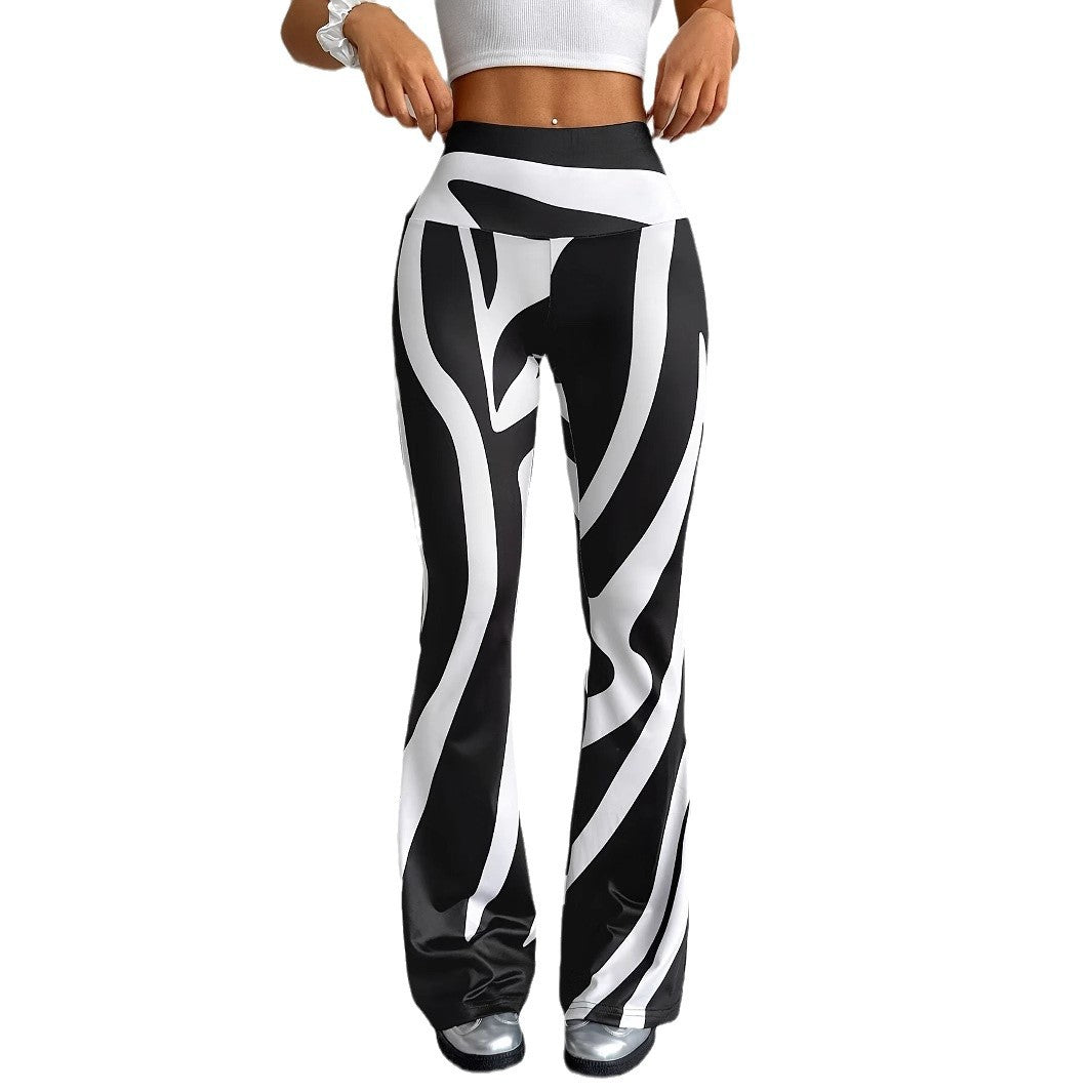 Bell-bottom Fashion Printed Casual leggings