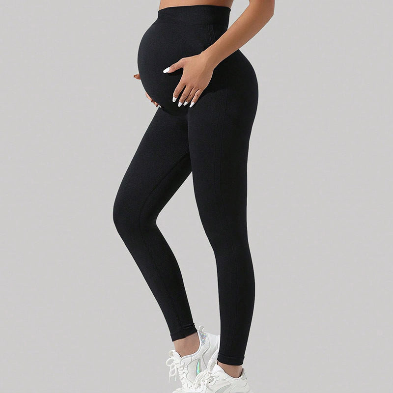 Pregnant Women Seamless Belly Support Outer Wear Yoga leggings