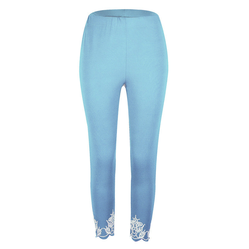 Slim Slimming Printed Cropped Pants