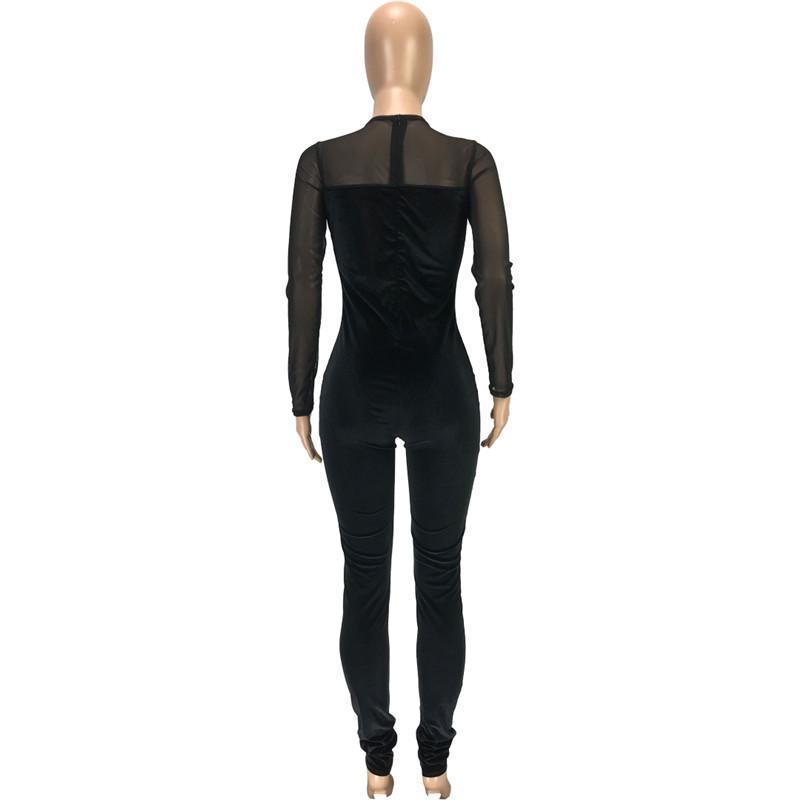 Ladies Jumpsuit Long Sleeve Designer Sexy Elegant Fashion Slim Fit Pullover Comfortable