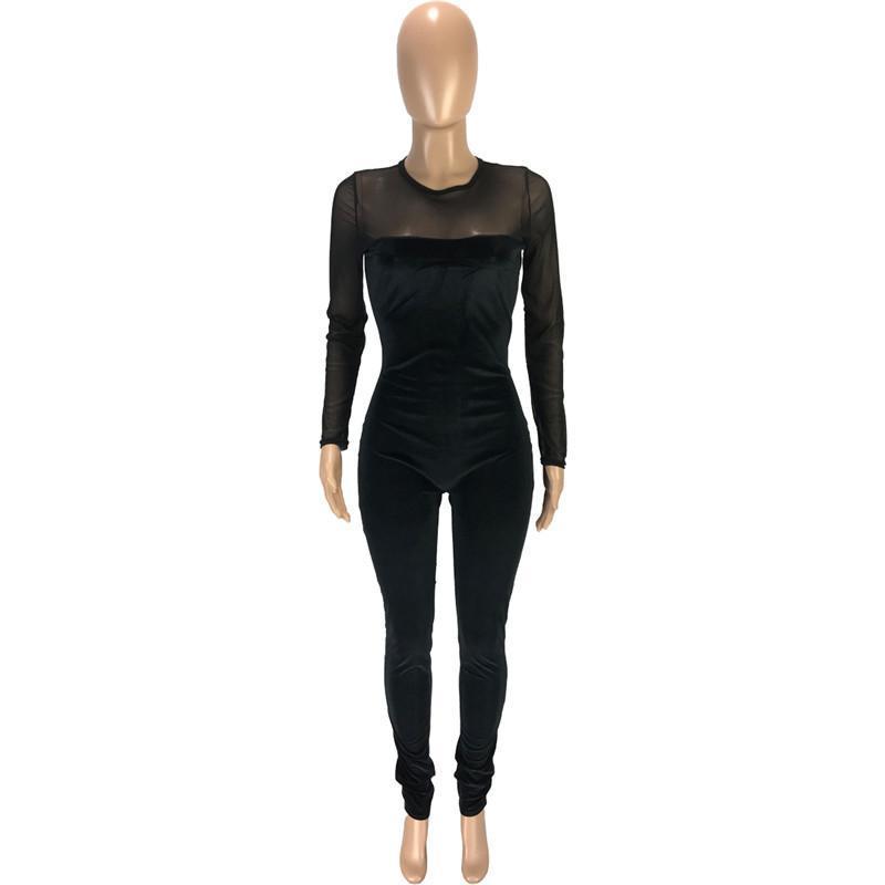 Ladies Jumpsuit Long Sleeve Designer Sexy Elegant Fashion Slim Fit Pullover Comfortable