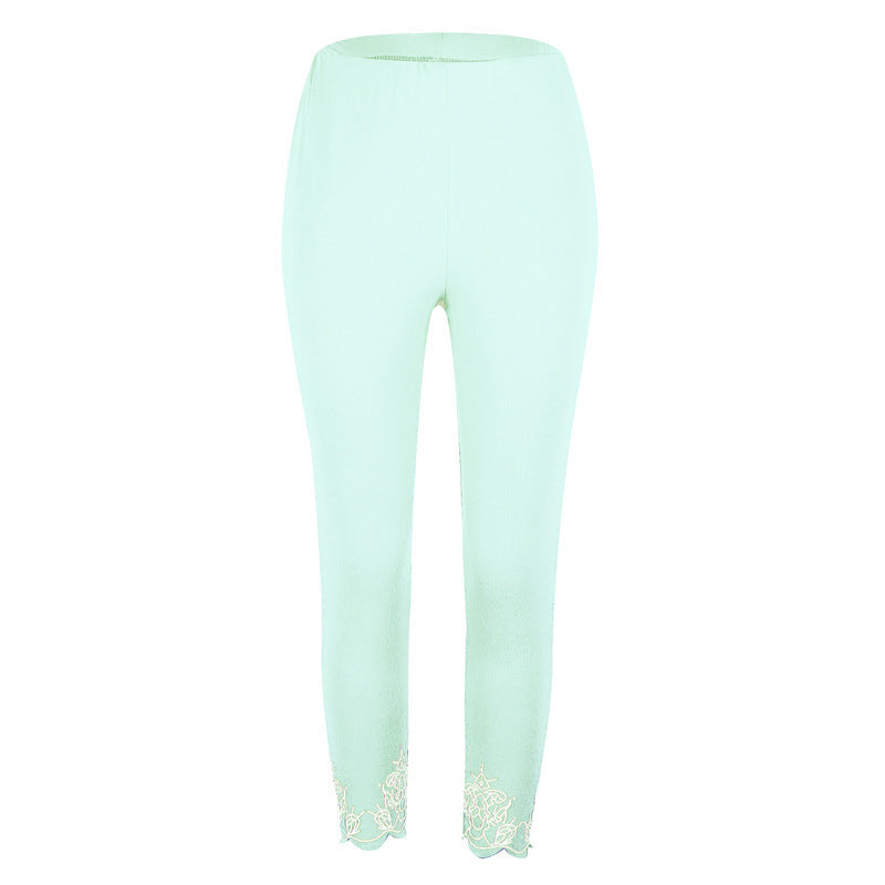 Slim Slimming Printed Cropped Pants