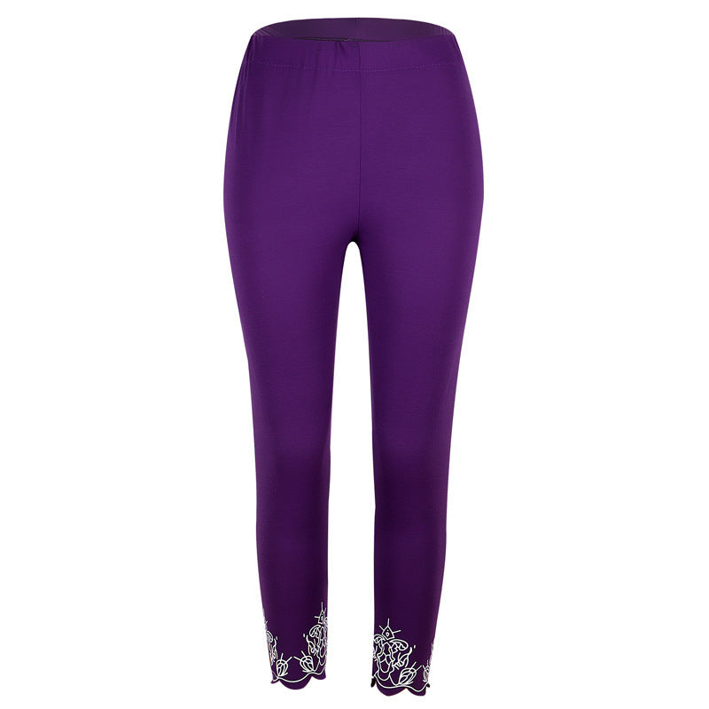 Slim Slimming Printed Cropped Pants