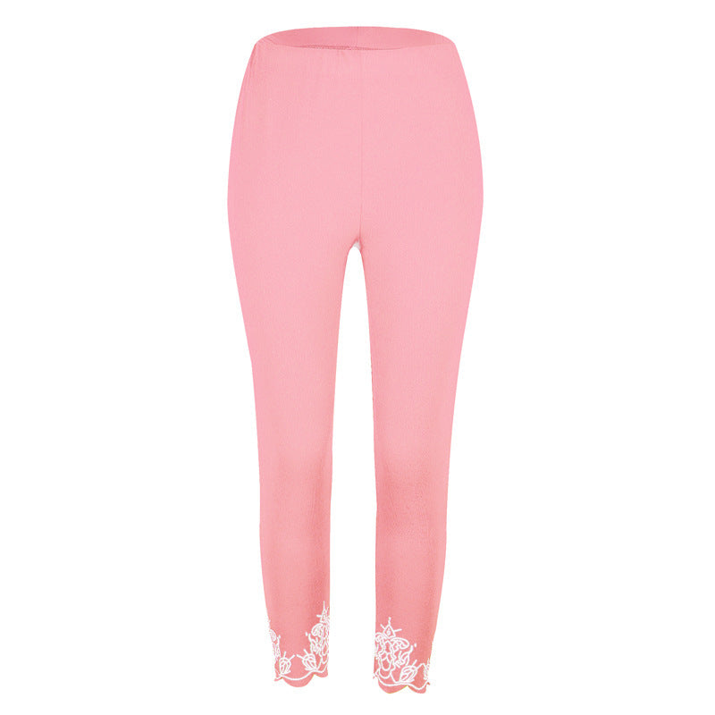 Slim Slimming Printed Cropped Pants