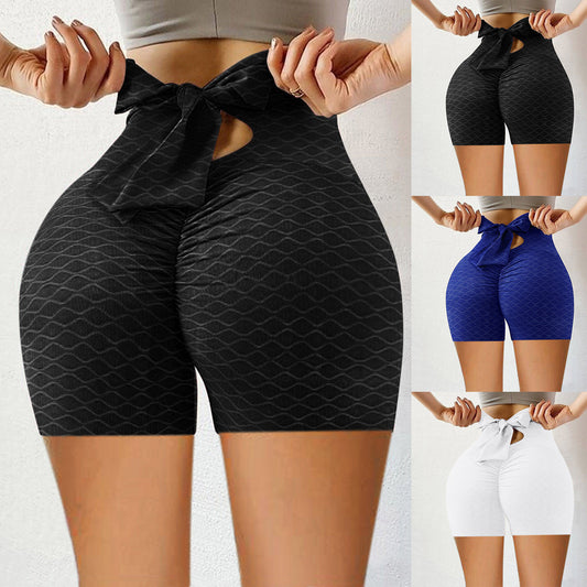 Women's High Waist Peach Hip Fitness Yoga Shorts
