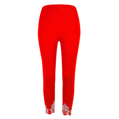 Slim Slimming Printed Cropped Pants