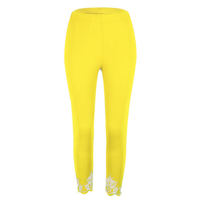 Slim Slimming Printed Cropped Pants