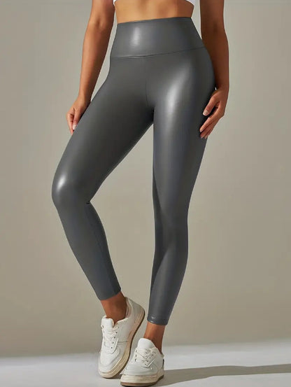 Leather Thin Velvet Outdoor Casual Leggings