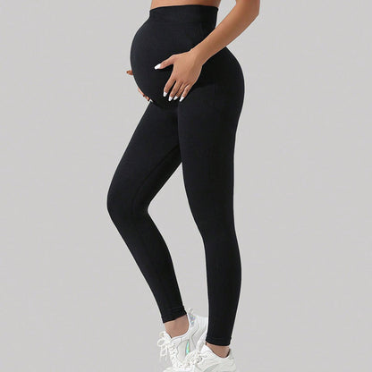 Pregnant Women Seamless Belly Support Outer Wear Yoga leggings