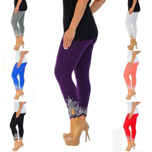 Slim Slimming Printed Cropped Pants